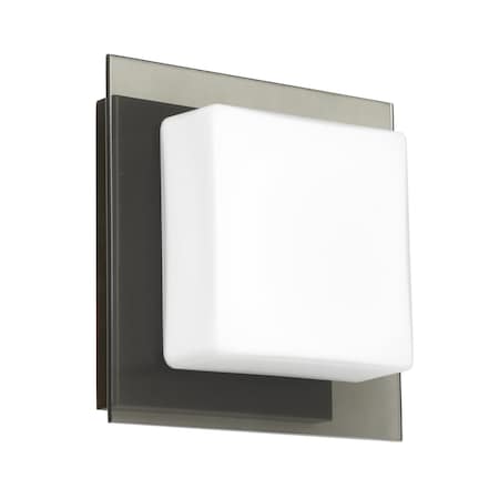 Besa Lighting Alex Mini Sconce, Opal/Smoke, Bronze Finish, 1x50W Halogen 1WS-7735SM-BR